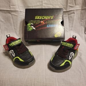 Skechers Kids' Black and Red Light-Up Shoes